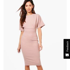 NWT Boohoo Petite TieWaist Wiggle Dress US 2/UK 6